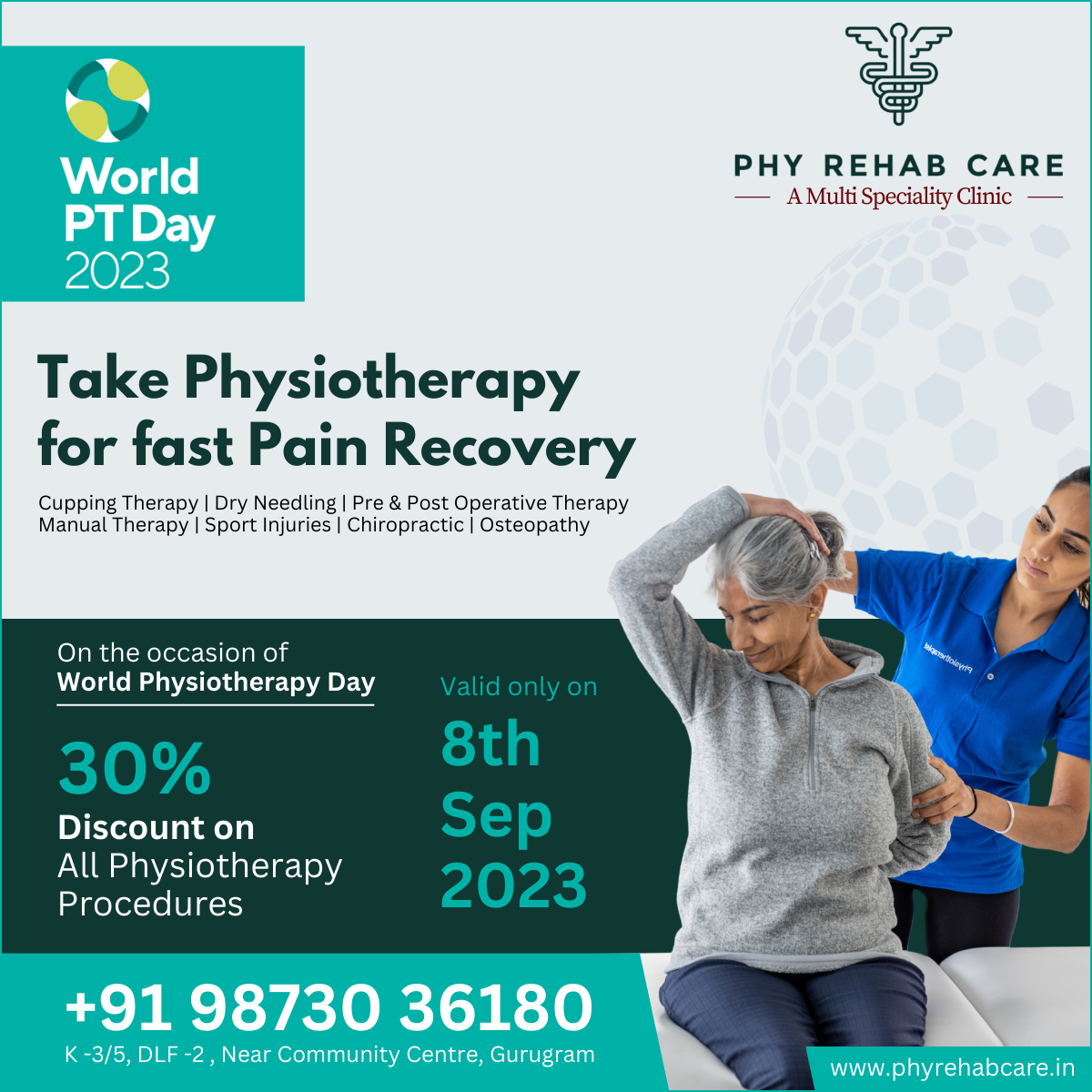 World Physiotherapy Day- Phy Rehab Care- Graphic Designs