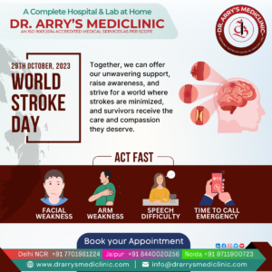 Graphic Designing Services- Lab Darshi World Stroke Day- Dr. Arry's Mediclinic- Graphic Designs