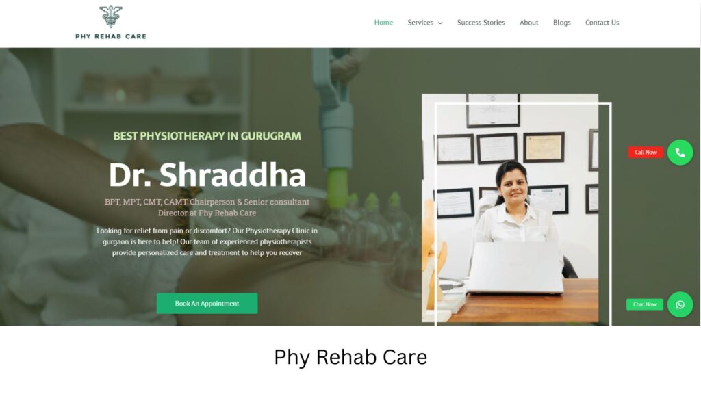 Phy Rehab Care website project- Digital marketing projects